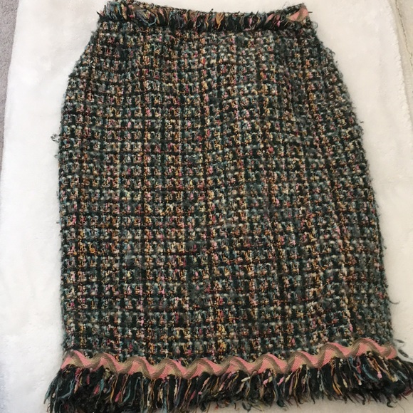 Moschino vintage tweed wool skirt